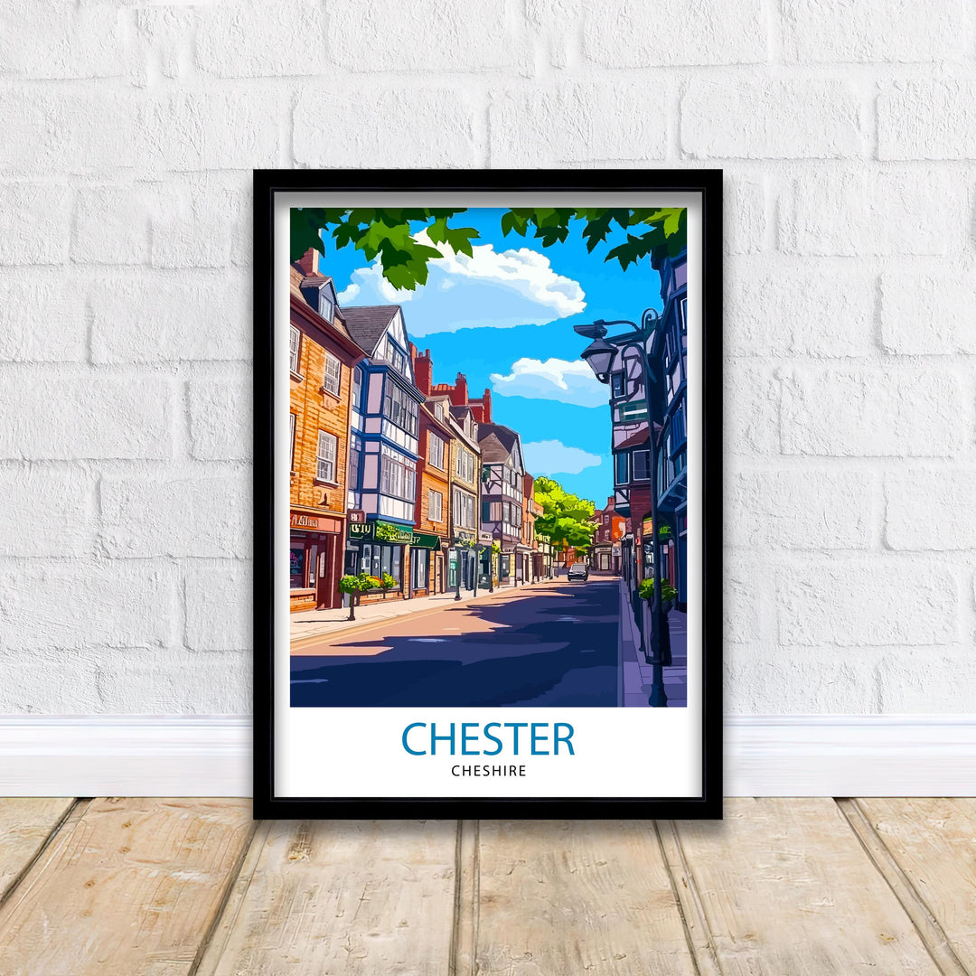 Cheshire England Travel Poster