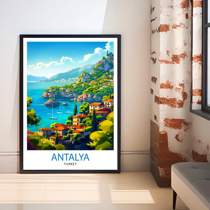 Antalya Turkey Travel Poster