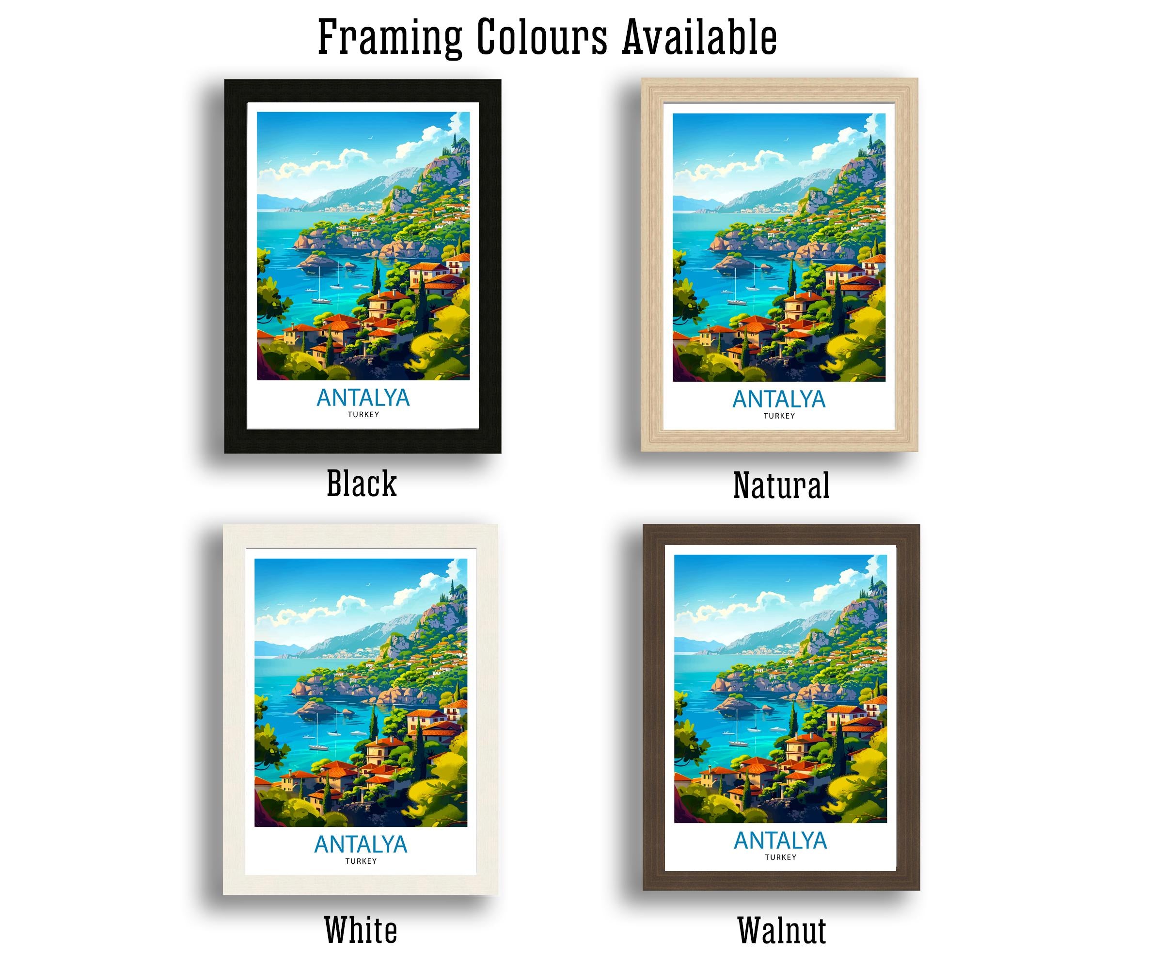 Antalya Turkey Travel Print Wall Decor Wall Art Antalya Wall Hanging Home Décor Antalya Gift Art Lovers Turkish Art Lover Gift Print Art