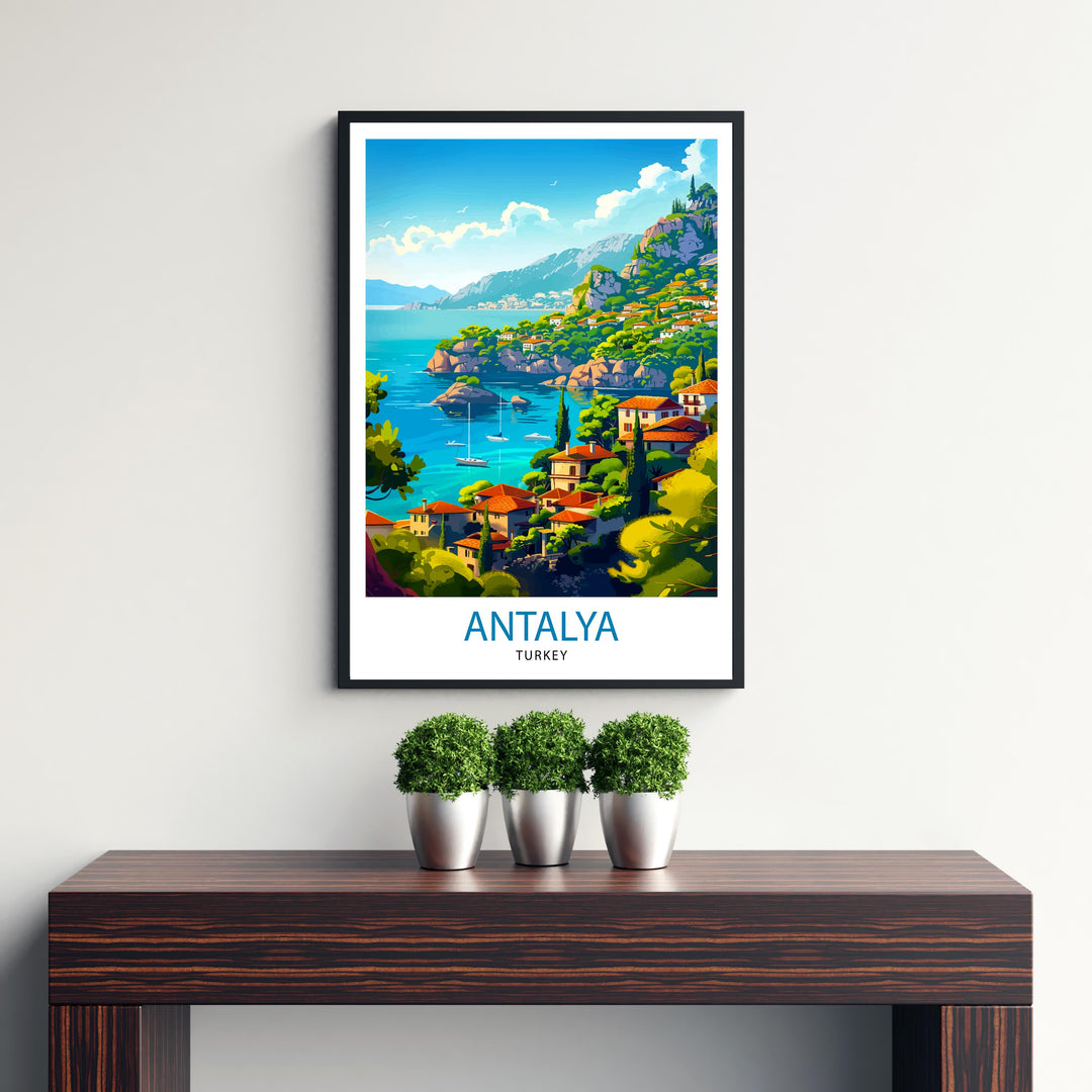 Antalya Turkey Travel Poster