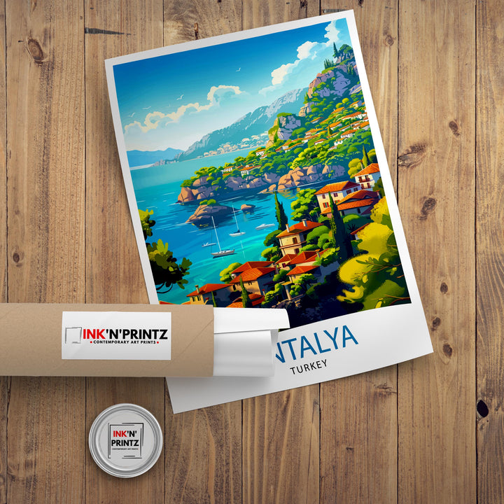 Antalya Turkey Travel Print Wall Decor Wall Art Antalya Wall Hanging Home Décor Antalya Gift Art Lovers Turkish Art Lover Gift Print Art