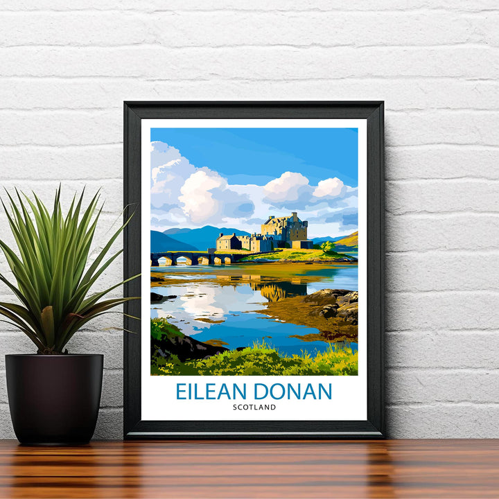 Eilean Donan Castle Scotland Travel Print Wall Decor Wall Art Eilean Donan Wall Hanging Home Décor Eilean Donan Gift Art Lovers Scottish Art