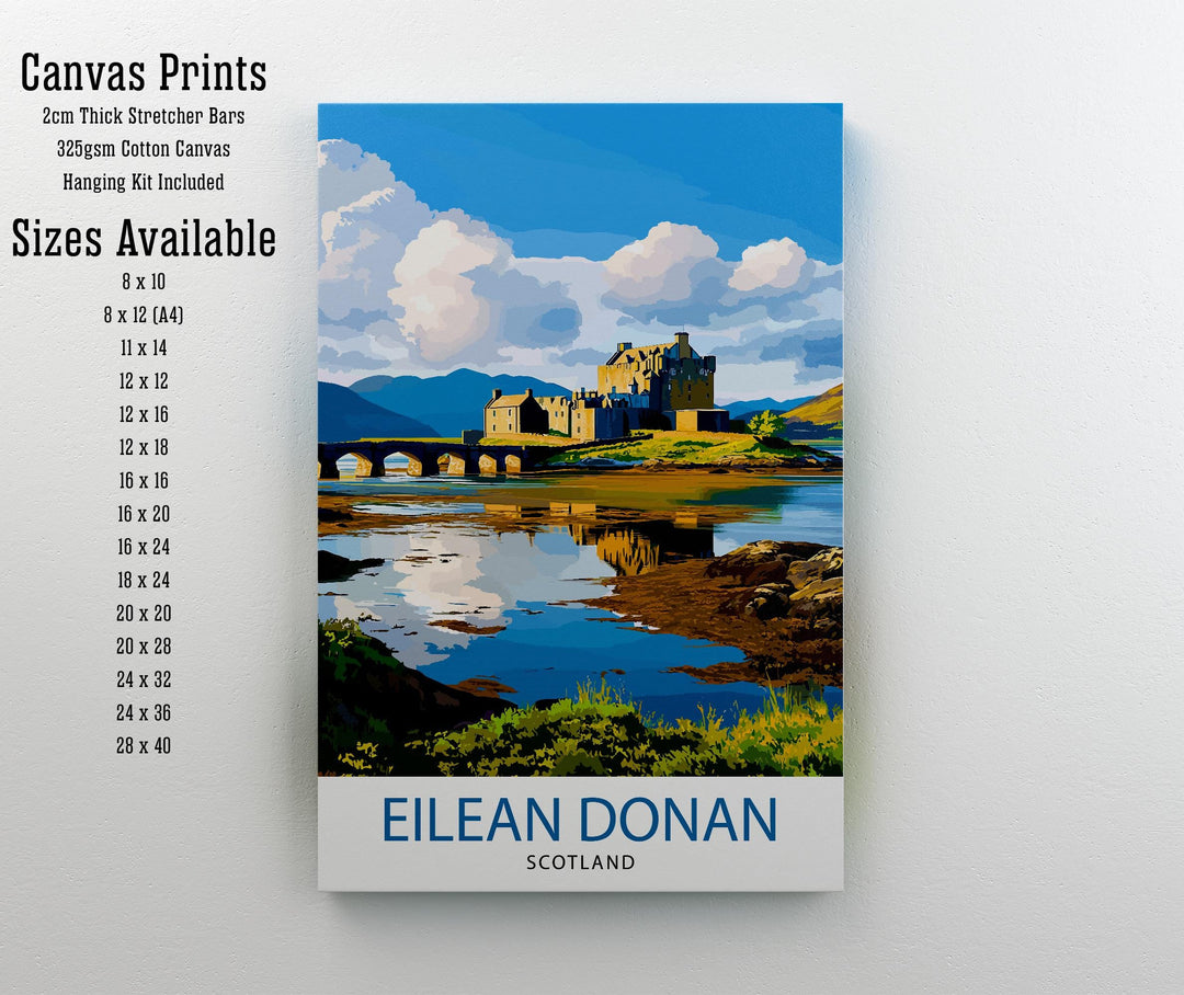 Eilean Donan Castle Scotland Travel Print Wall Decor Wall Art Eilean Donan Wall Hanging Home Décor Eilean Donan Gift Art Lovers Scottish Art