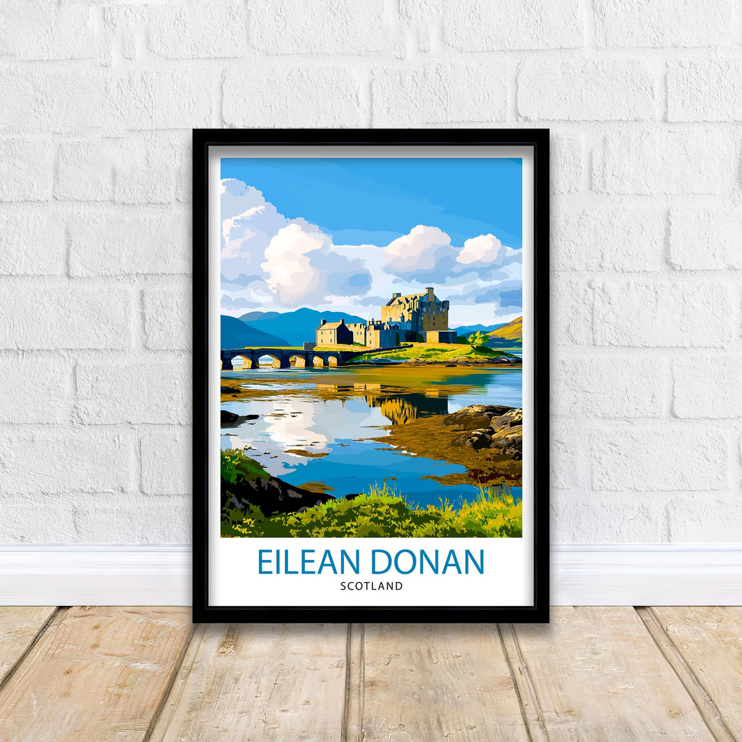 Eilean Donan Castle Scotland Travel Print Wall Decor Wall Art Eilean Donan Wall Hanging Home Décor Eilean Donan Gift Art Lovers Scottish Art