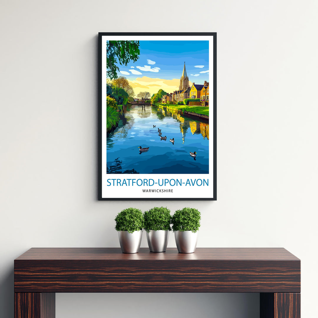 Stratford-upon-Avon England Travel Print Wall Decor Wall Art Stratford Wall Hanging Home Décor Stratford-upon-Avon Gift Art Lovers British