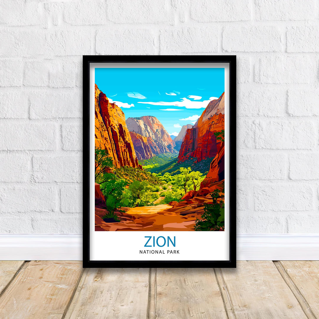 Zion National Park Utah Travel Print Wall Decor Wall Art Zion Wall Hanging Home Décor Zion Gift Art Lovers American Art Lover Gift Print Art