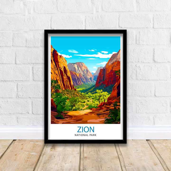 Zion National Park Utah Travel Poster