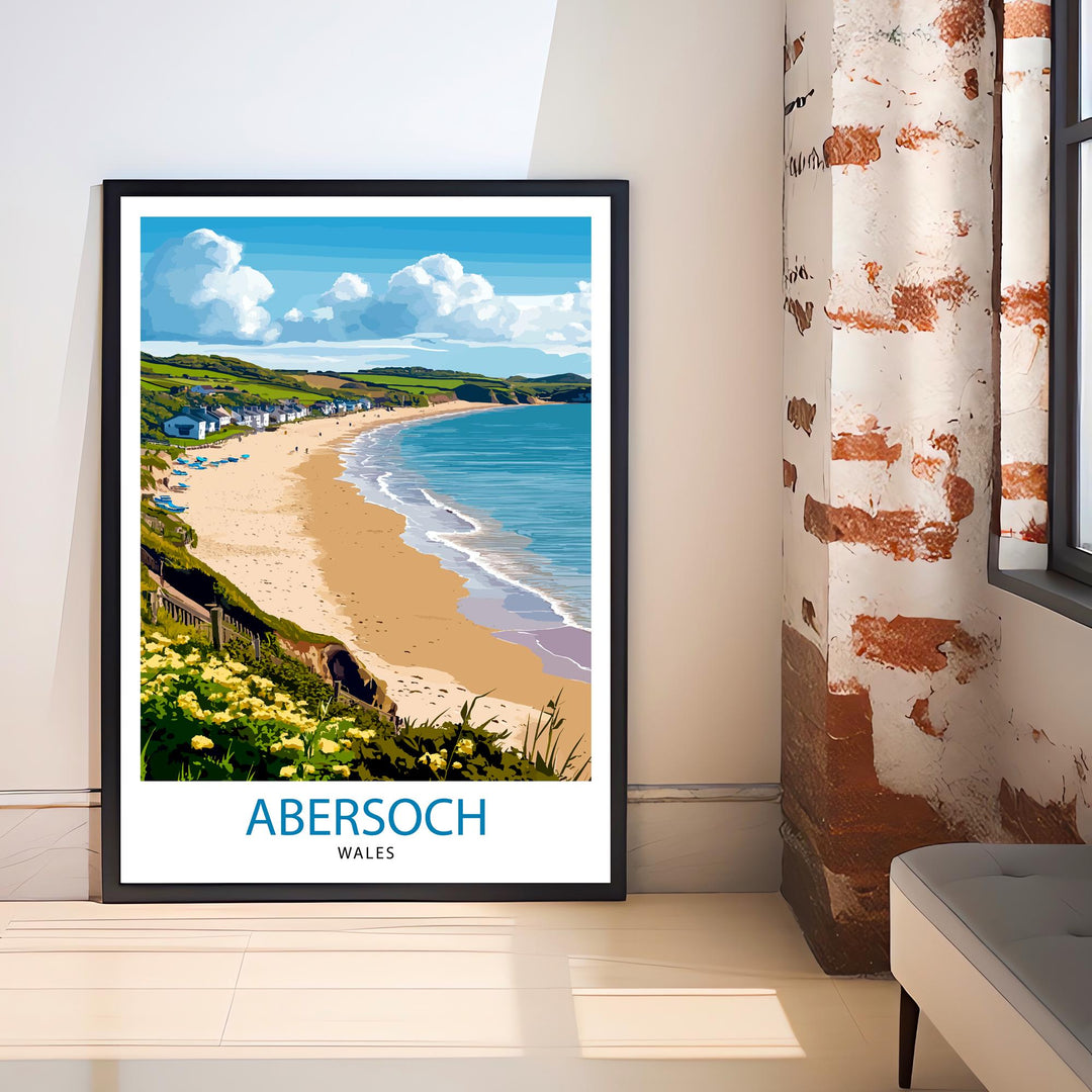 Abersoch Wales Travel Poster