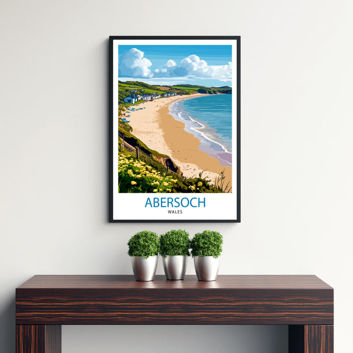 Abersoch Wales Travel Poster