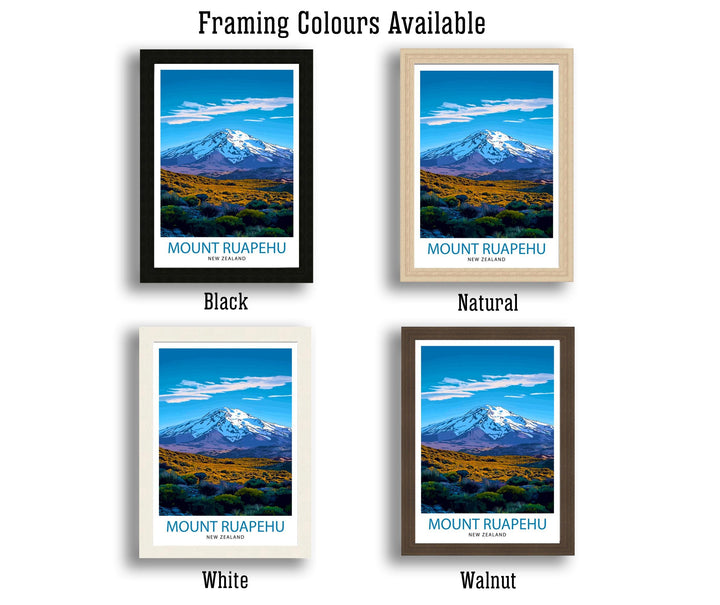 Mt. Ruapehu New Zealand Travel Print Wall Decor Wall Art Mt. Ruapehu Wall Hanging Home Décor Mt. Ruapehu Gift Art Lovers Kiwi Art Lover Gift