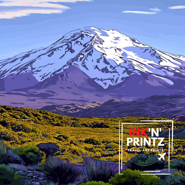 Mt. Ruapehu New Zealand Travel Print Wall Decor Wall Art Mt. Ruapehu Wall Hanging Home Décor Mt. Ruapehu Gift Art Lovers Kiwi Art Lover Gift