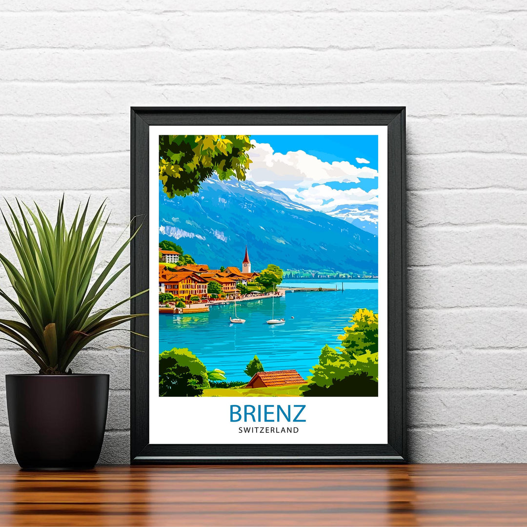 Brienz Switzerland Travel Print Wall Decor Wall Art Brienz Wall Hanging Home Décor Brienz Gift Art Lovers Swiss Art Lover Gift Print Art