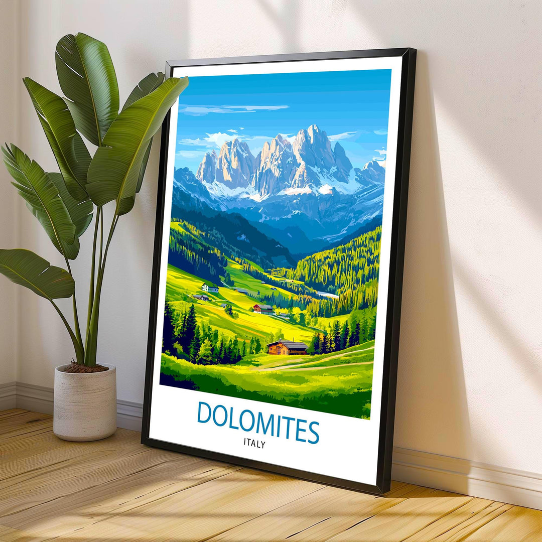 Dolomites Italy Travel Poster