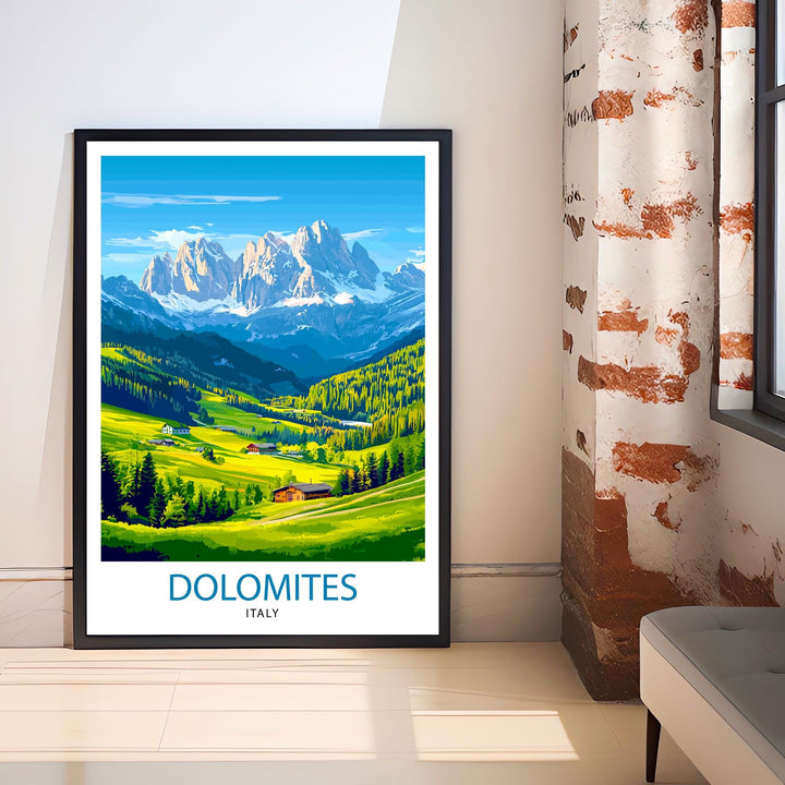 Dolomites Italy Travel Poster