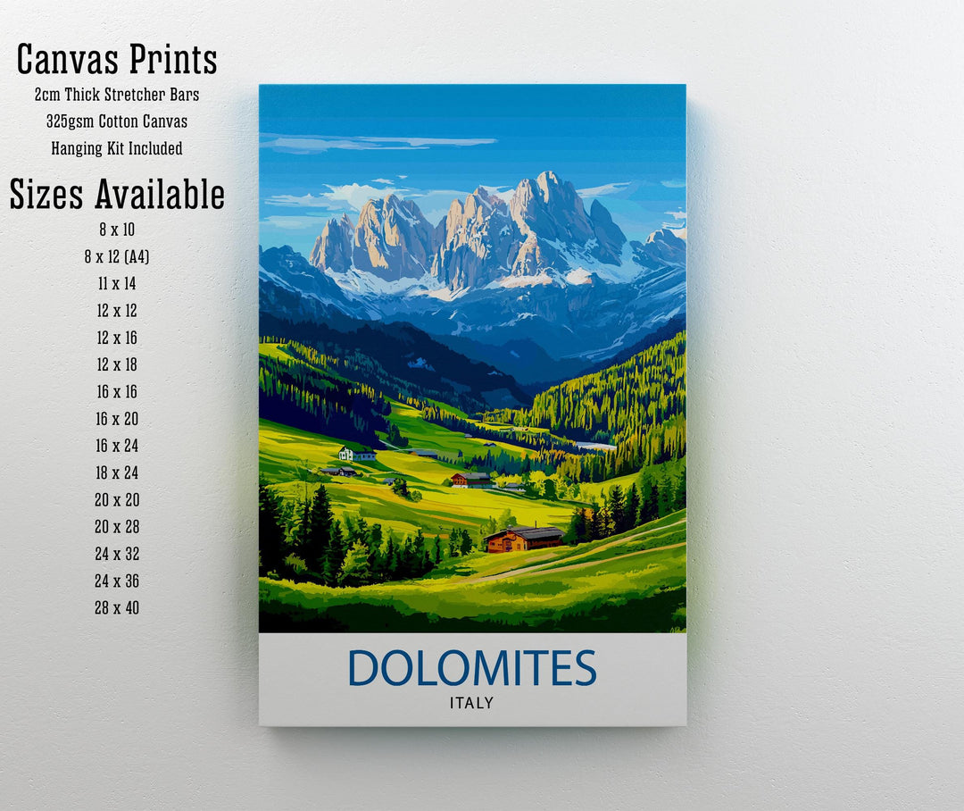 Dolomites Italy Travel Print Wall Decor Wall Art Dolomites Wall Hanging Home Décor Dolomites Gift Art Lovers Italian Art Lover Gift Print