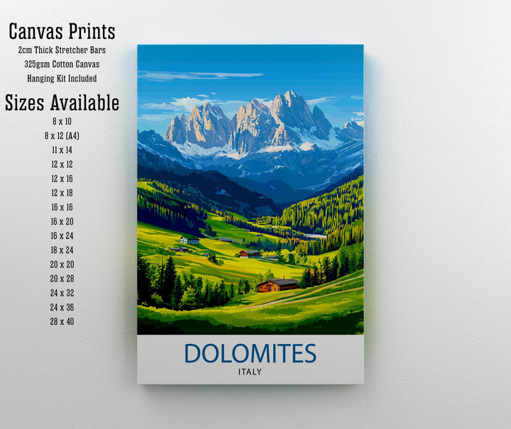 Dolomites Italy Travel Poster