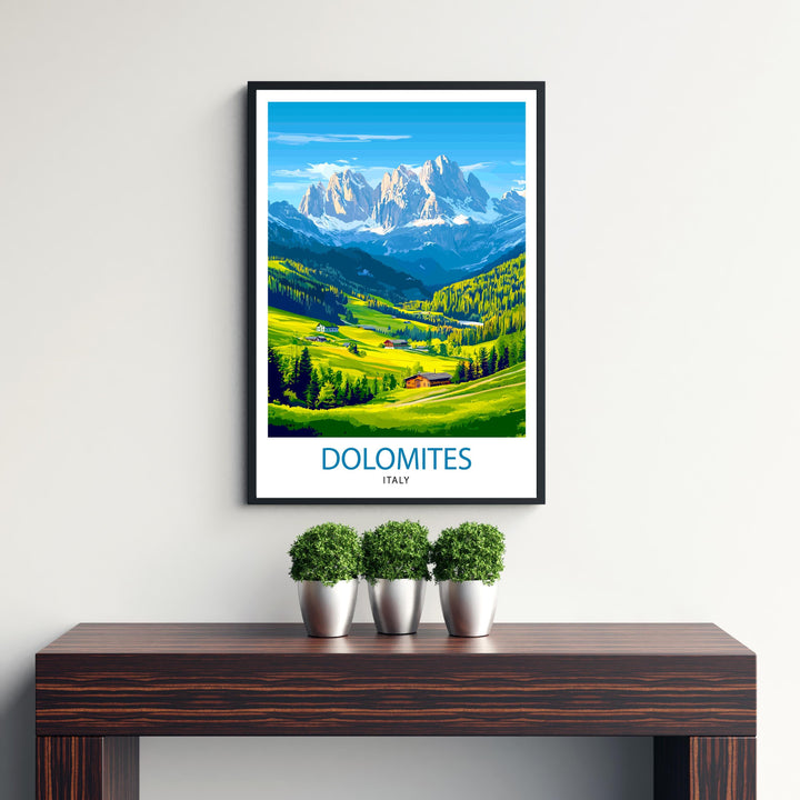 Dolomites Italy Travel Poster