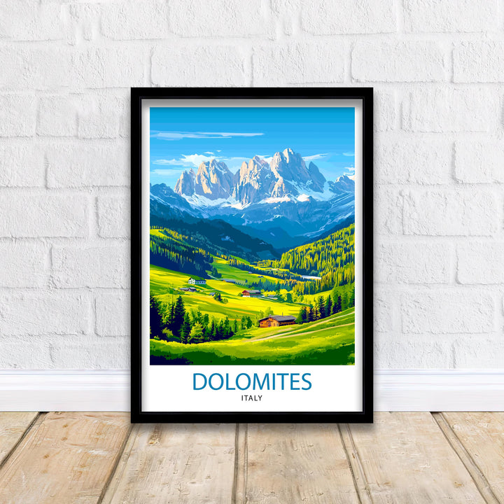 Dolomites Italy Travel Poster