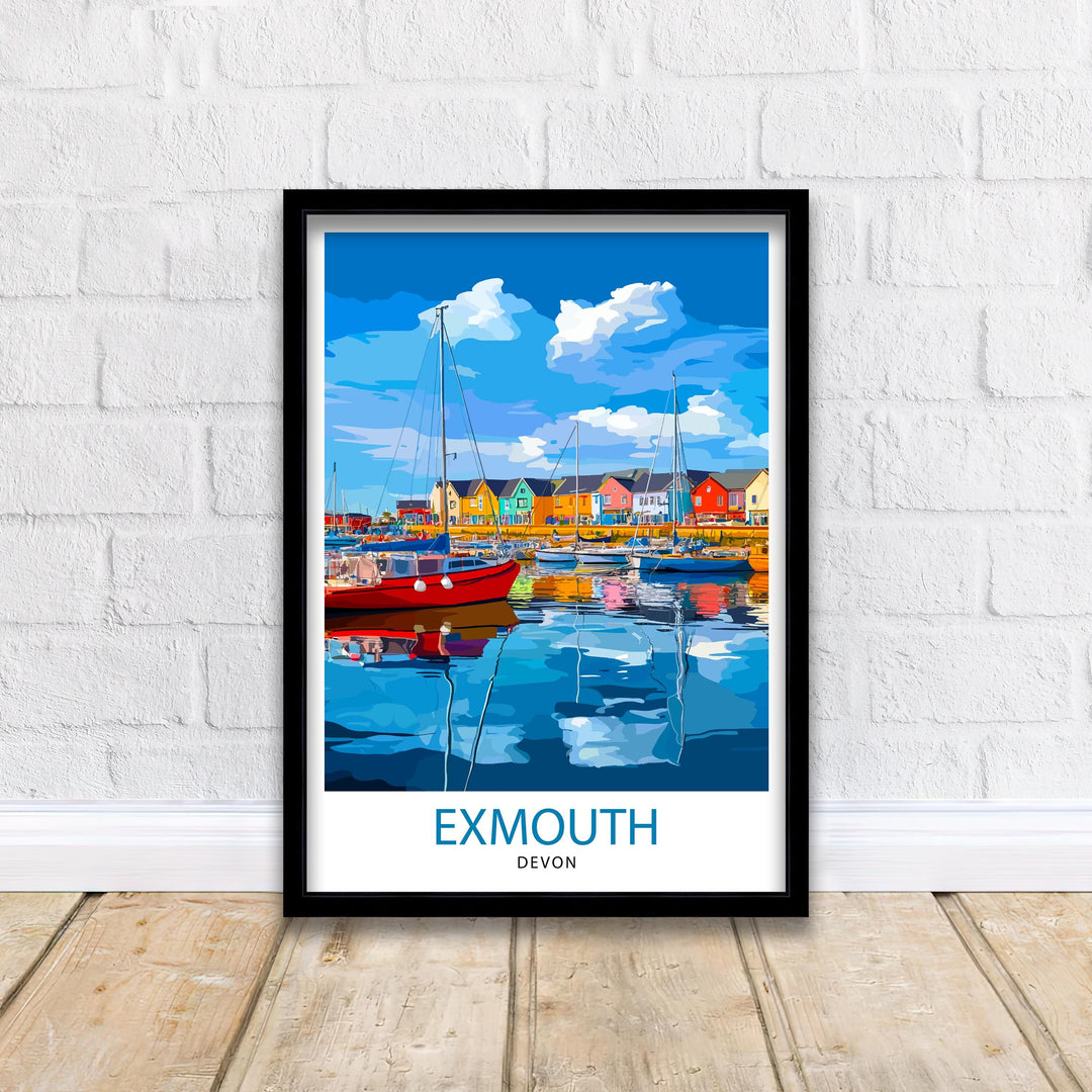 Exmouth Devon Travel Print Wall Decor Wall Art Exmouth Wall Hanging Home Décor Exmouth Gift Art Lovers English Art Lover Gift Print Art