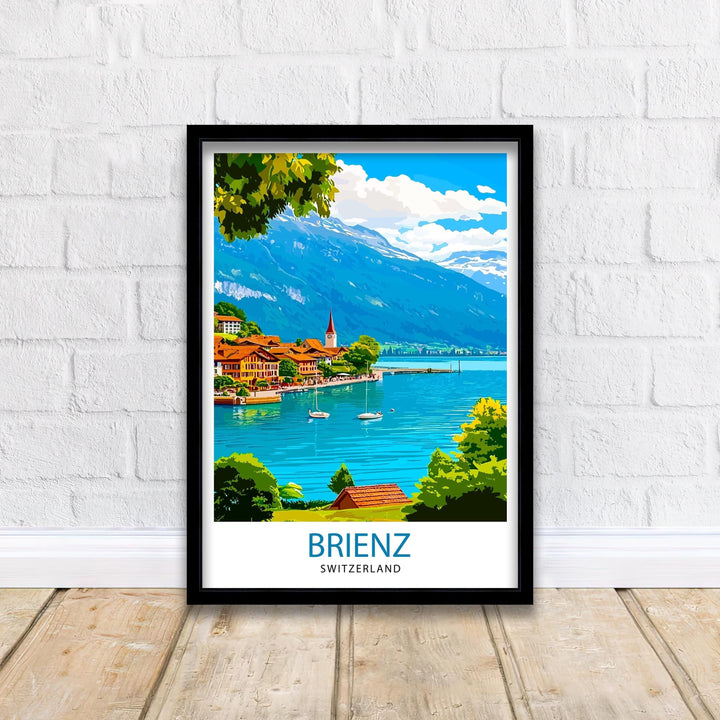 Brienz Switzerland Travel Print Wall Decor Wall Art Brienz Wall Hanging Home Décor Brienz Gift Art Lovers Swiss Art Lover Gift Print Art