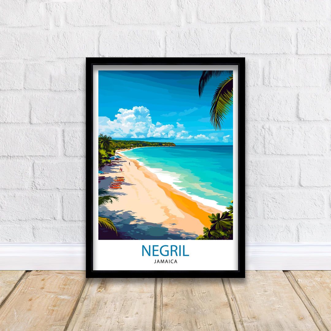 Negri Beach Indonesia Travel Poster