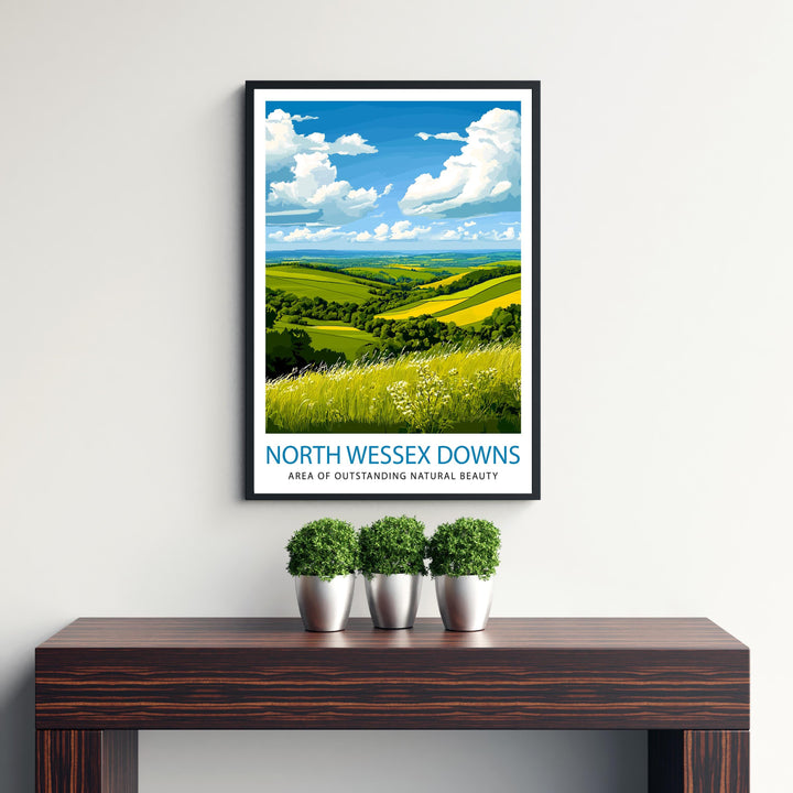 North Wessex Downs England Travel Poster