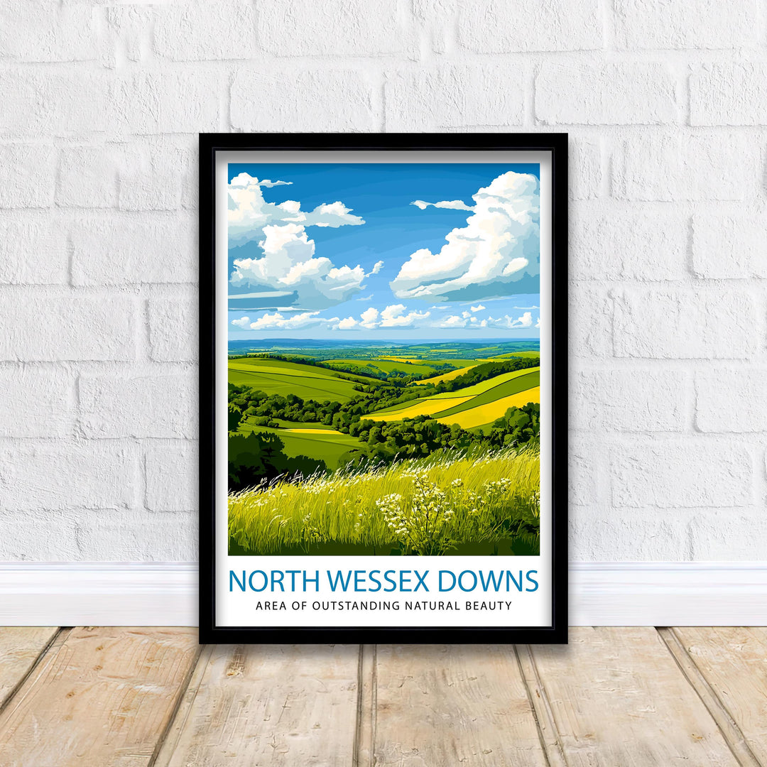 North Wessex Downs England Travel Poster