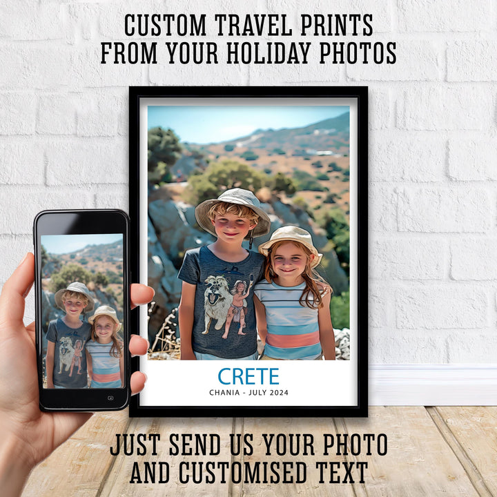 Custom Travel Poster From Your Photos Personalized Wall Art Custom Travel Print Custom Photo Poster Travel Gift Art Lovers Custom Artwork