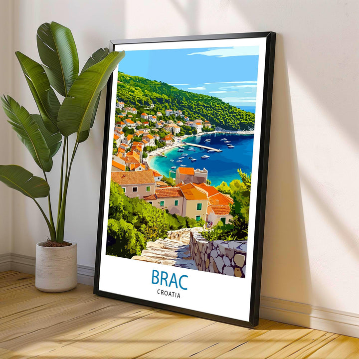 Brac Island Croatia Travel Poster