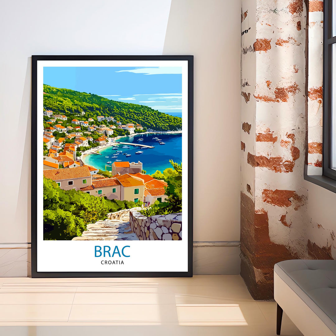 Brac Island Croatia Travel Print Wall Decor Wall Art Brač Island Wall Hanging Home Décor Brač Island Gift Art Lovers Croatian Art Lover Gift