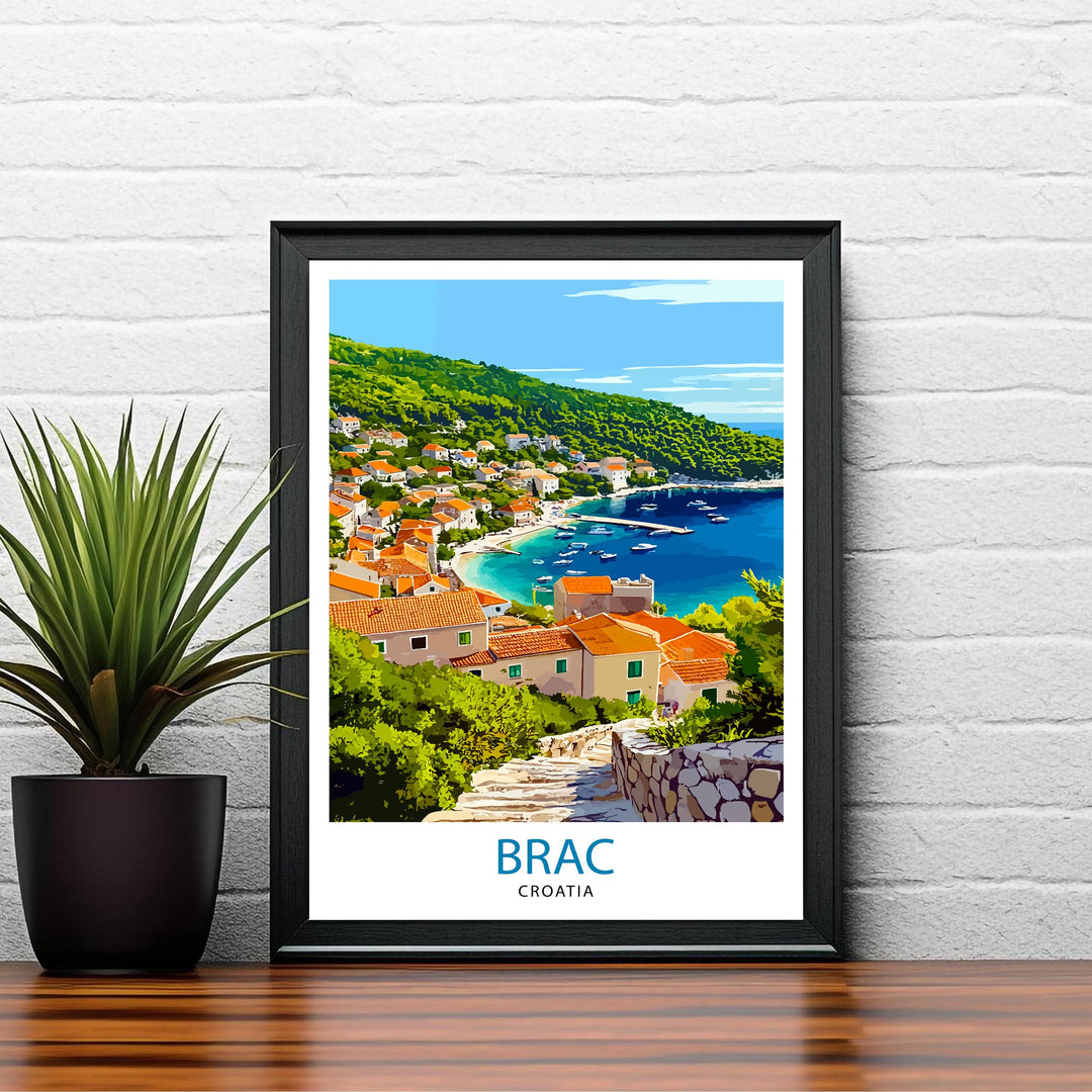 Brac Island Croatia Travel Poster