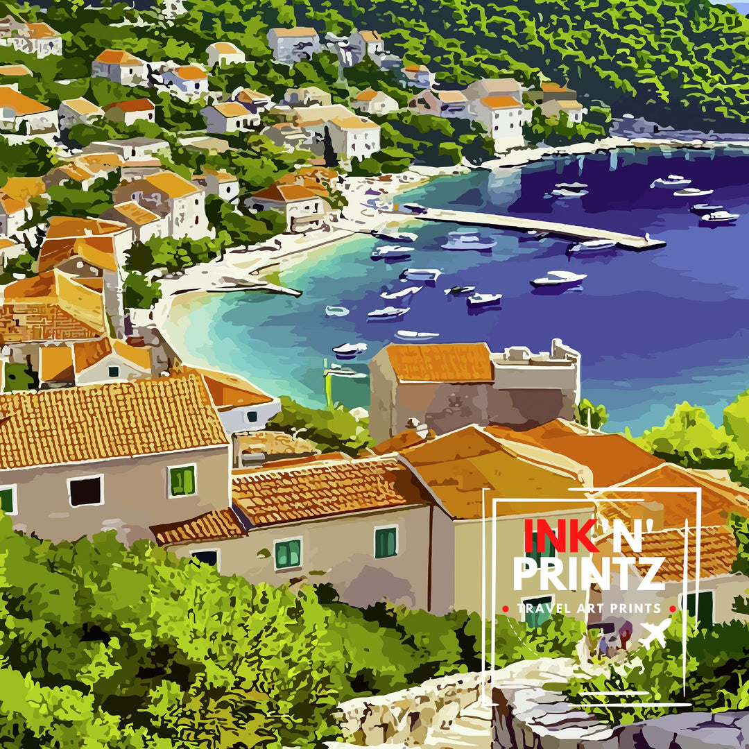 Brac Island Croatia Travel Print Wall Decor Wall Art Brač Island Wall Hanging Home Décor Brač Island Gift Art Lovers Croatian Art Lover Gift