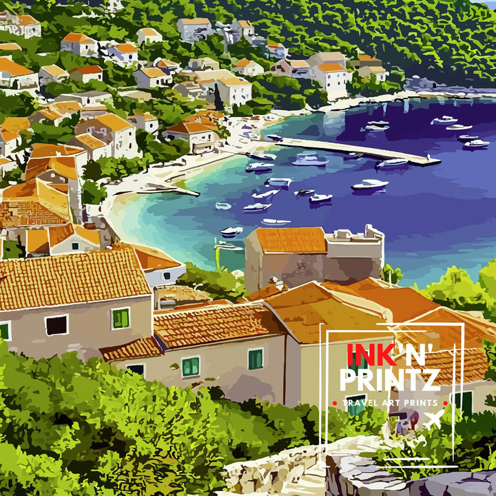 Brac Island Croatia Travel Poster