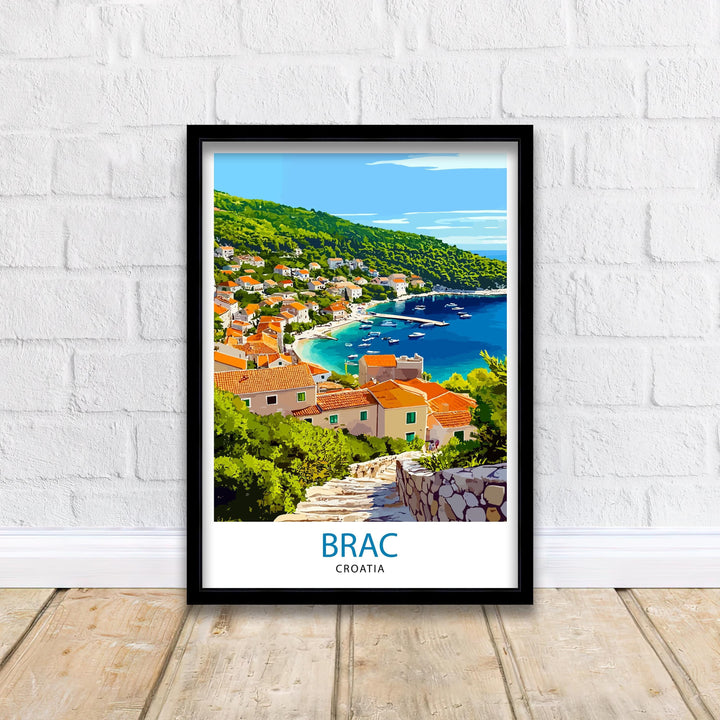 Brac Island Croatia Travel Poster