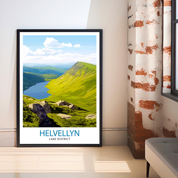 Helvellyn Lake District Travel Poster