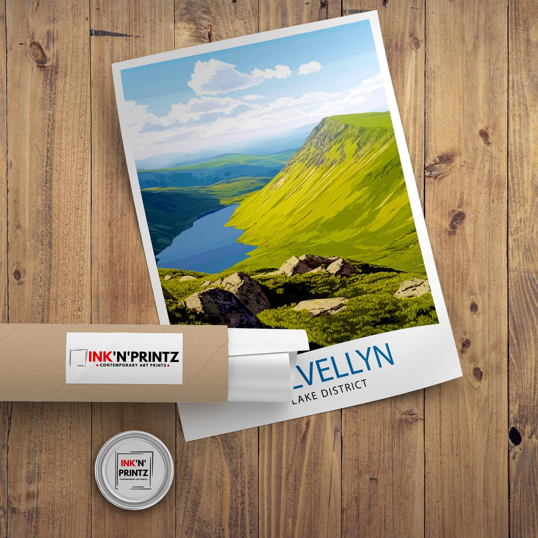 Helvellyn Lake District Travel Poster