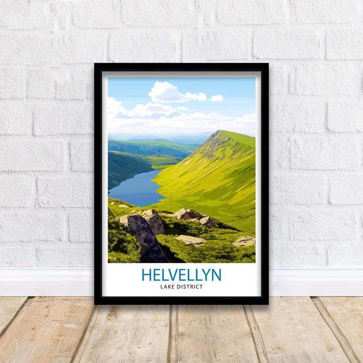 Helvellyn Lake District Travel Poster