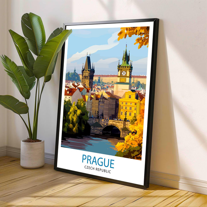 Prague Czech Republic Travel Print Wall Decor Wall Art Prague Wall Hanging Home Décor Prague Gift Art Lovers European Art Lover Gift