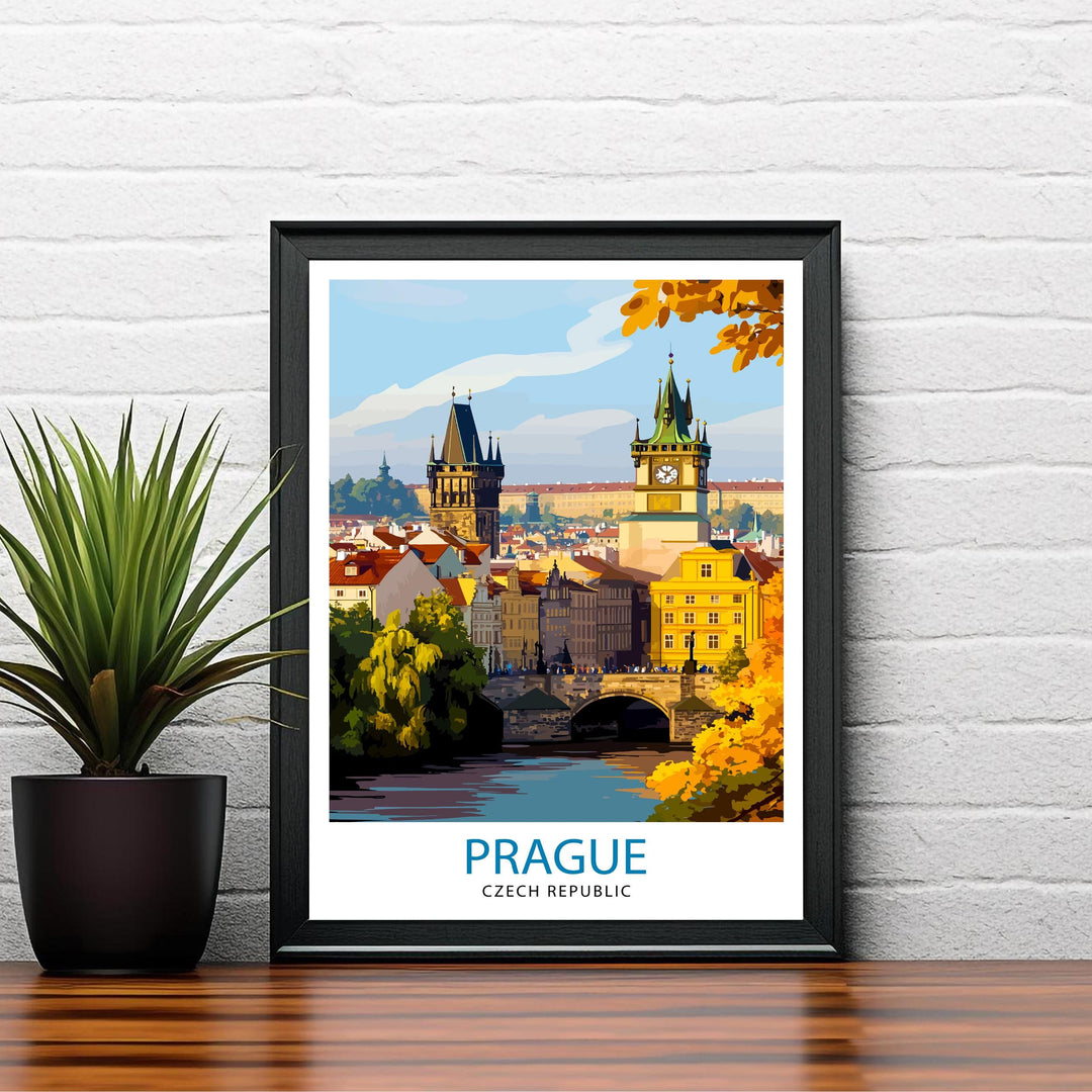 Prague Czech Republic Travel Print Wall Decor Wall Art Prague Wall Hanging Home Décor Prague Gift Art Lovers European Art Lover Gift