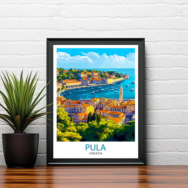 Pula Croatia Travel Poster