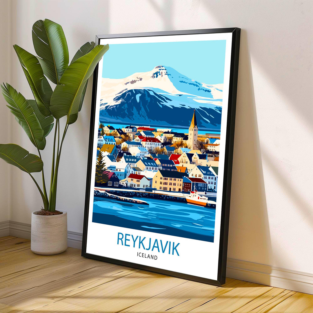 Reykjavik Iceland Travel Poster