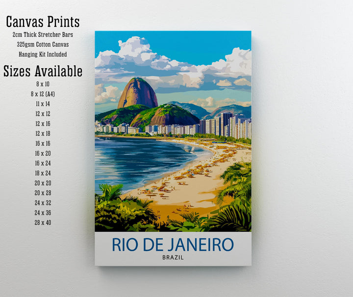 Rio de Janeiro Brazil Travel Print Wall Decor Wall Art Rio Wall Hanging Home Décor Rio de Janeiro Gift Art Lovers Brazilian Art Lover Gift