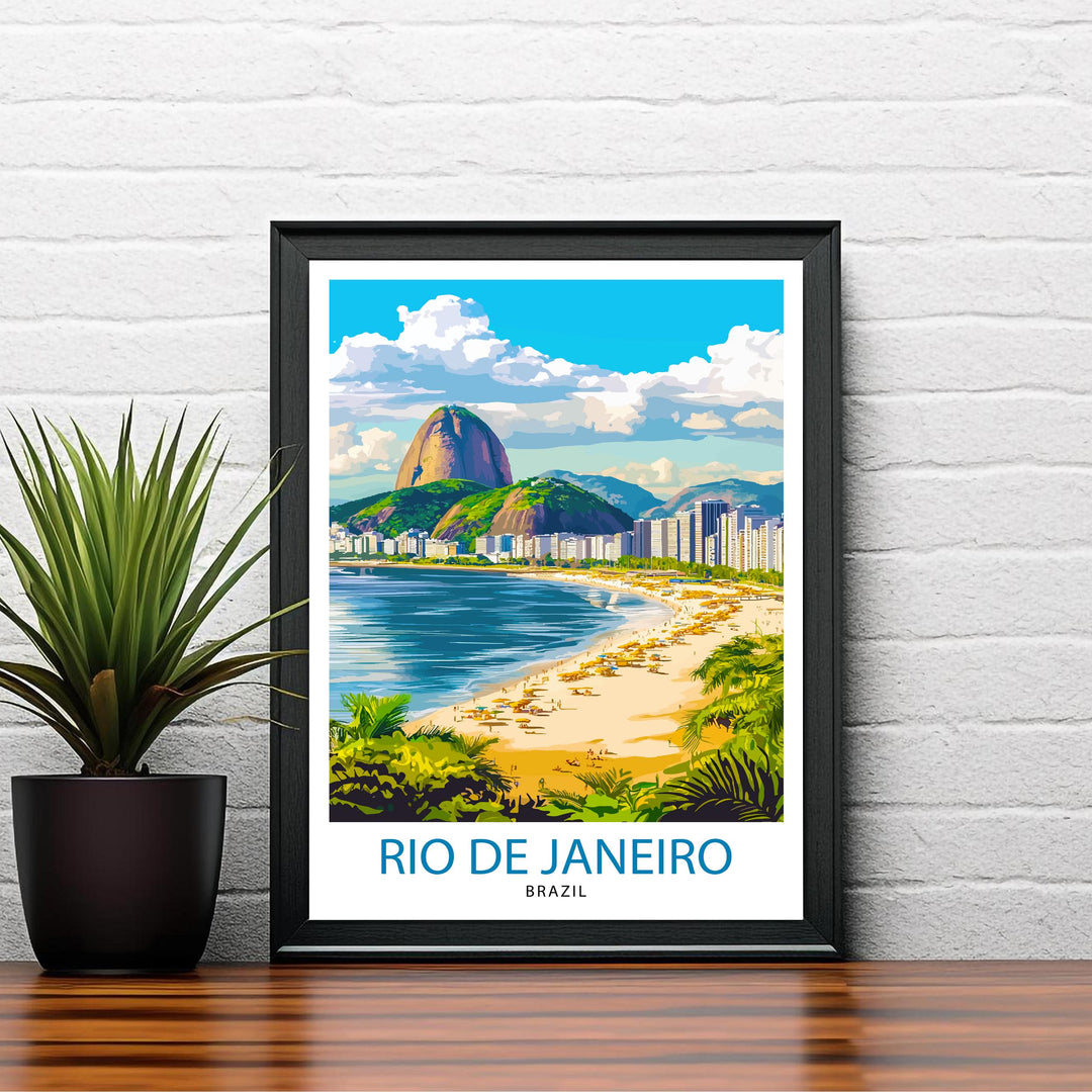 Rio de Janeiro Brazil Travel Poster