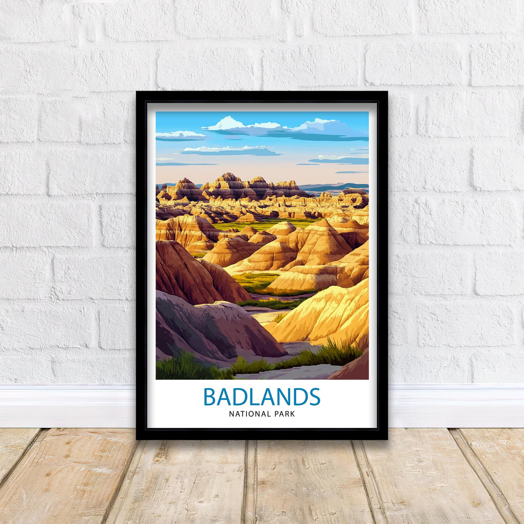 Badlands National Park South Dakota Travel Print Wall Decor Wall Art Badlands Wall Hanging Home Décor Badlands Gift Art Lovers American