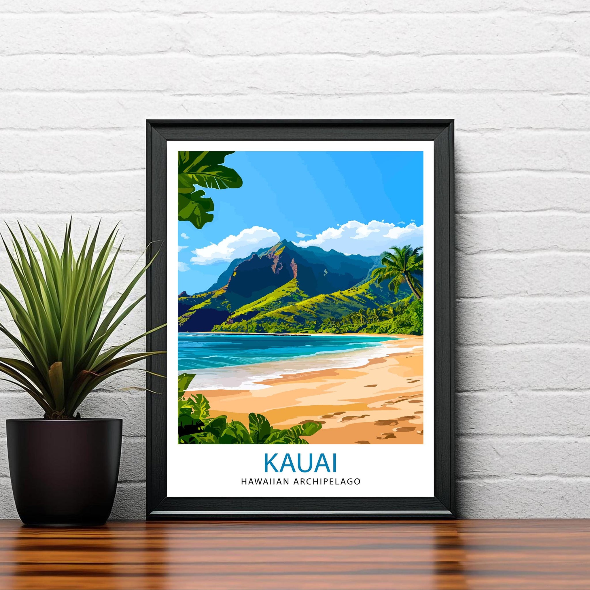Kauai Hawaii Travel Print Wall Decor Wall Art Kauai Wall Hanging Home Décor Kauai Gift Art Lovers Hawaiian Art Lover Gift Print Art