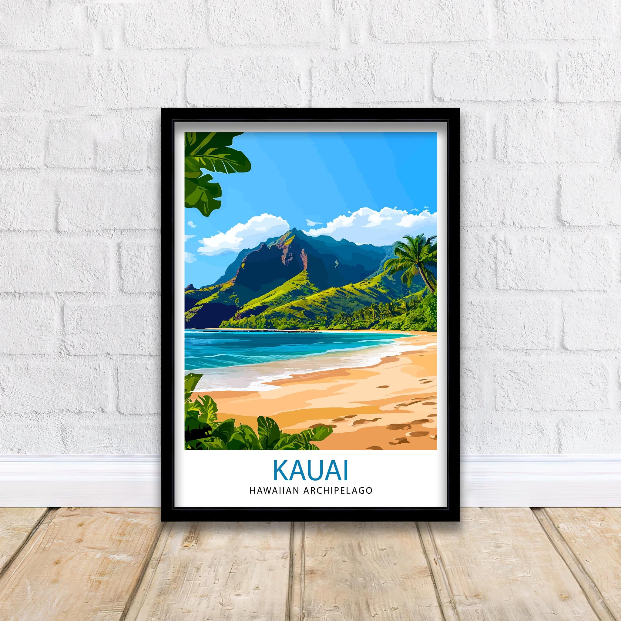 Kauai Hawaii Travel Print Wall Decor Wall Art Kauai Wall Hanging Home Décor Kauai Gift Art Lovers Hawaiian Art Lover Gift Print Art