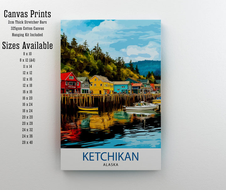 Ketchikan Alaska Travel Print Wall Decor Wall Art Ketchikan Wall Hanging Home Décor Ketchikan Gift Art Lovers Alaskan Art Lover Gift Print