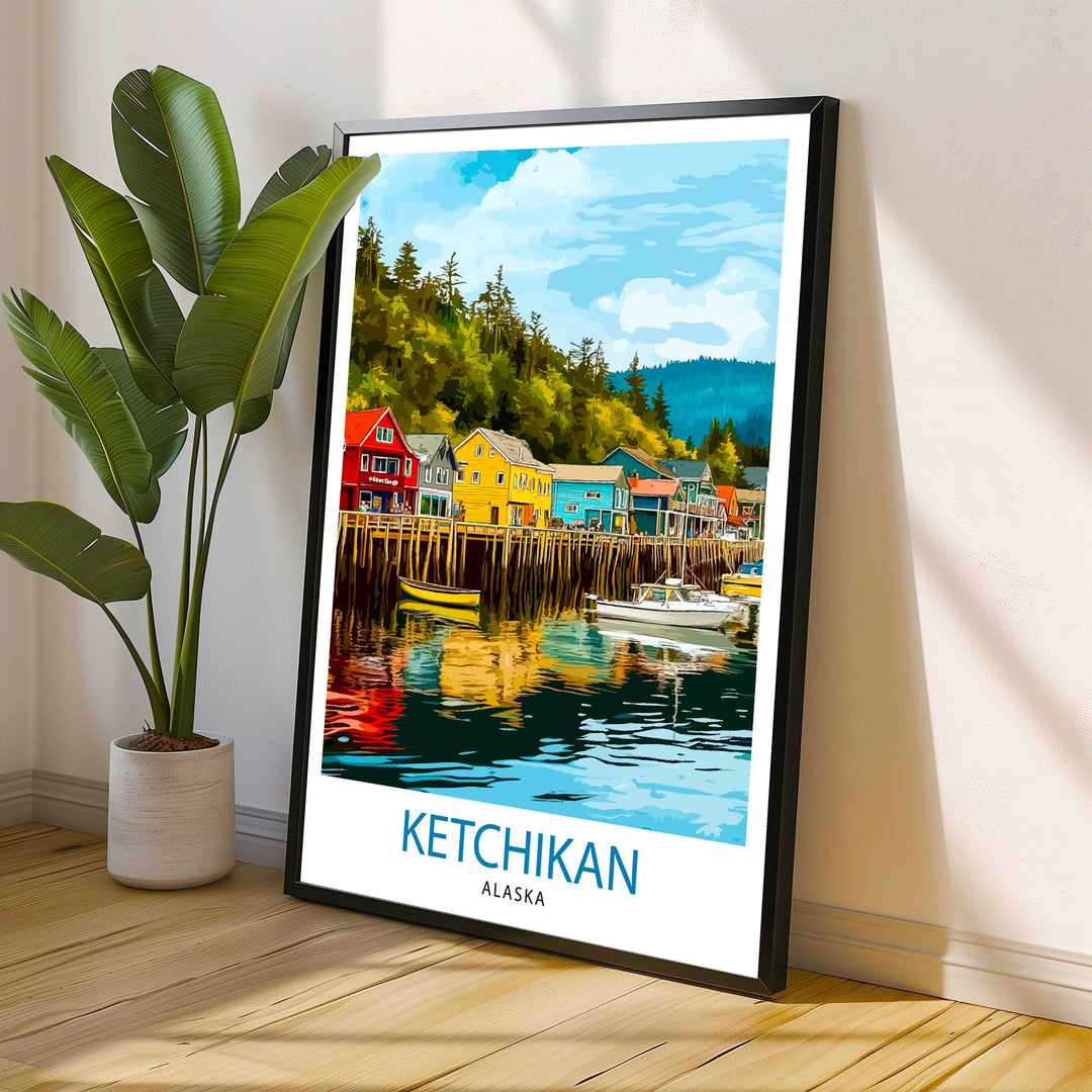 Ketchikan Alaska Travel Print Wall Decor Wall Art Ketchikan Wall Hanging Home Décor Ketchikan Gift Art Lovers Alaskan Art Lover Gift Print