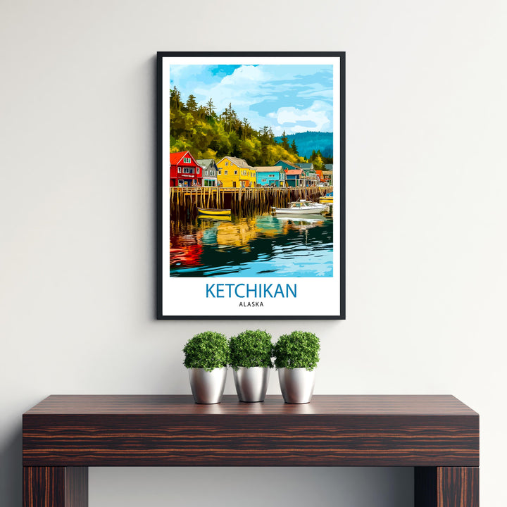 Ketchikan Alaska Travel Print Wall Decor Wall Art Ketchikan Wall Hanging Home Décor Ketchikan Gift Art Lovers Alaskan Art Lover Gift Print