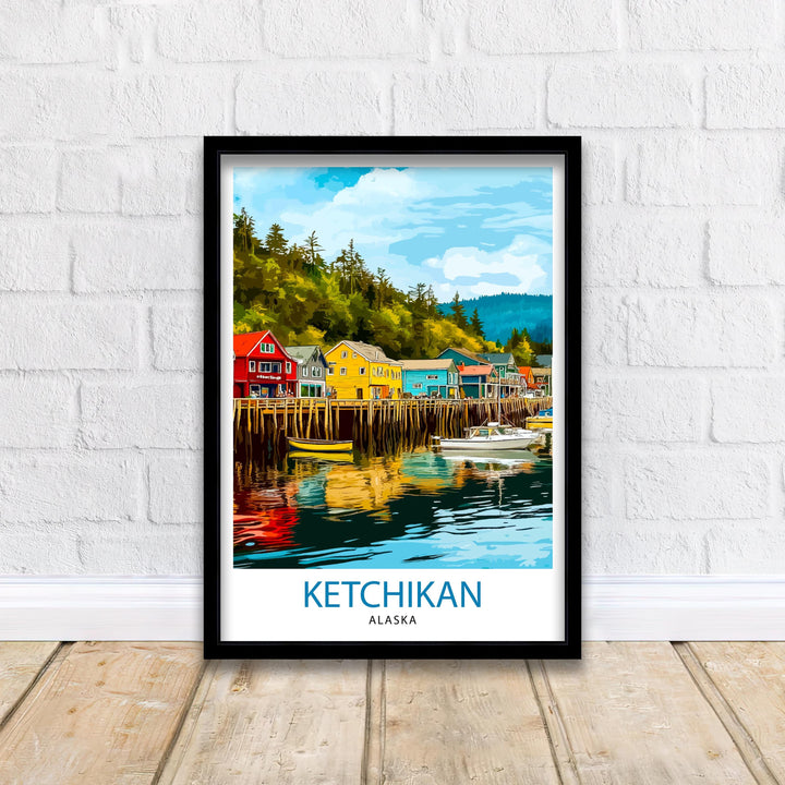 Ketchikan Alaska Travel Print Wall Decor Wall Art Ketchikan Wall Hanging Home Décor Ketchikan Gift Art Lovers Alaskan Art Lover Gift Print